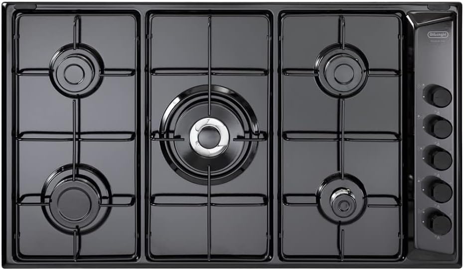 De'Longhi, Piano cottura a gas, FLN59DD, 90 CM, Nero