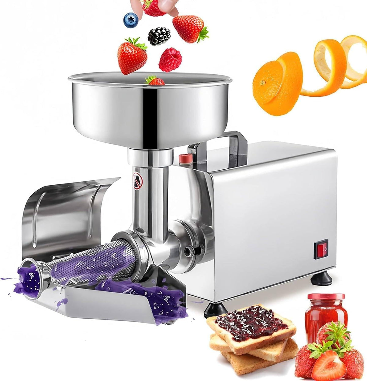 Centrifughe ed estrattori di succo, FJYAWEN, 150 kg, 53,5×25×33,5 cm, 450 W, Argento, acciaio inox