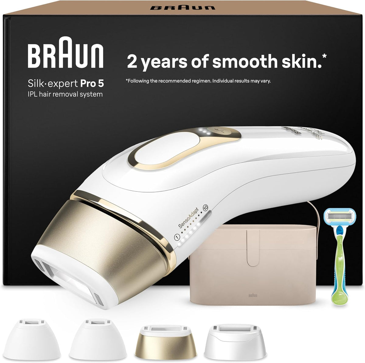 Epilatori a luce pulsata, PL5342, Braun, Marrone/Oro