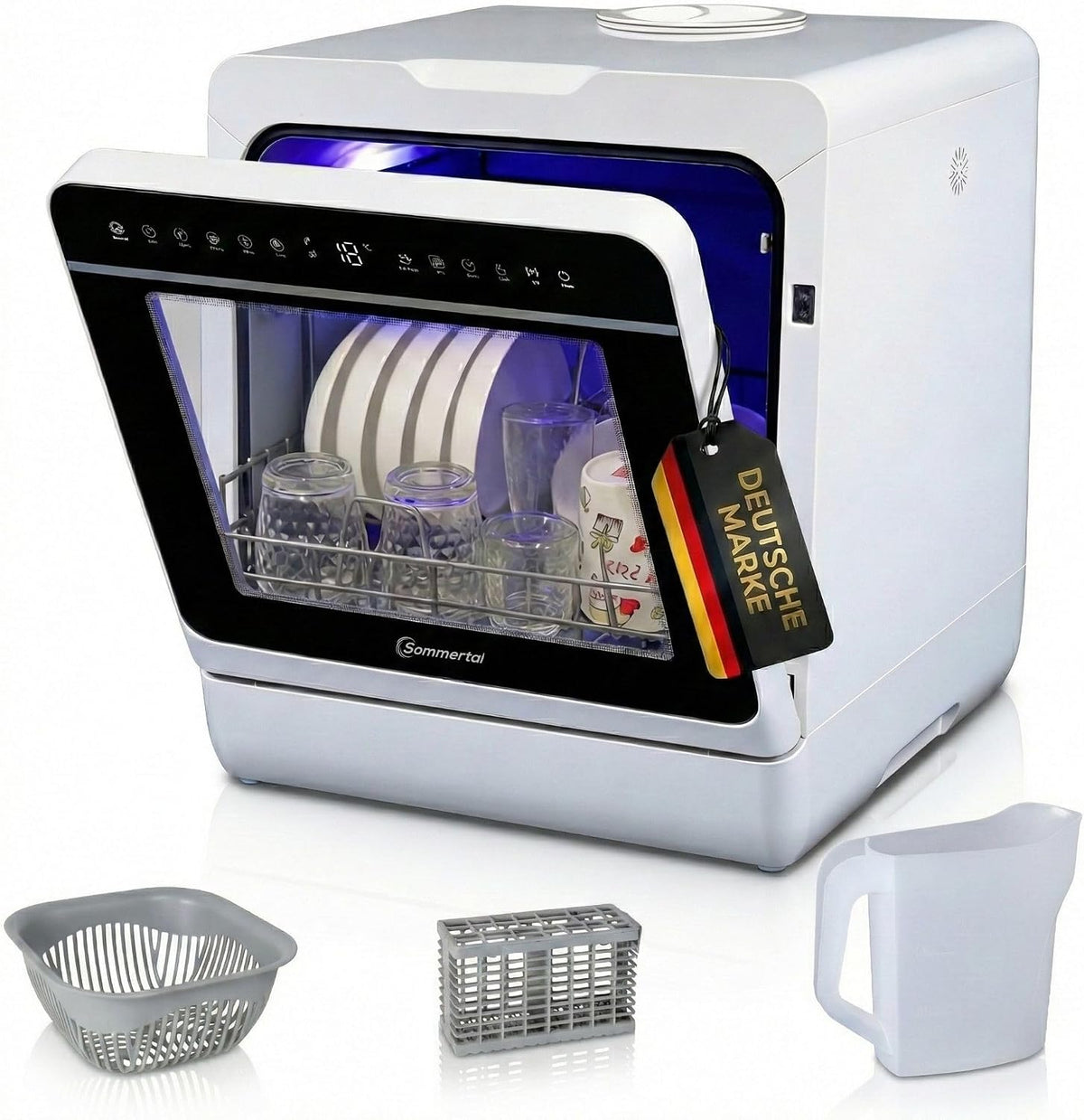 Sommertal, Lavastoviglie, SP9, 58 dB, Bianco, illuminazione LED, autopulizia