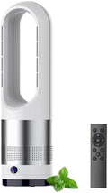 Ventilatori a torre, 18 Pollici, 40 W, Bianco, illuminazione LED, telecomando, timer