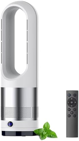 Ventilatori a torre, 18 Pollici, 40 W, Bianco, illuminazione LED, telecomando, timer