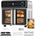 Forno elettrico, Emphsism, 23 L, 40x38.5x40 cm, 200°C, Nero/Argento, Airfryer, spegnimento automatico