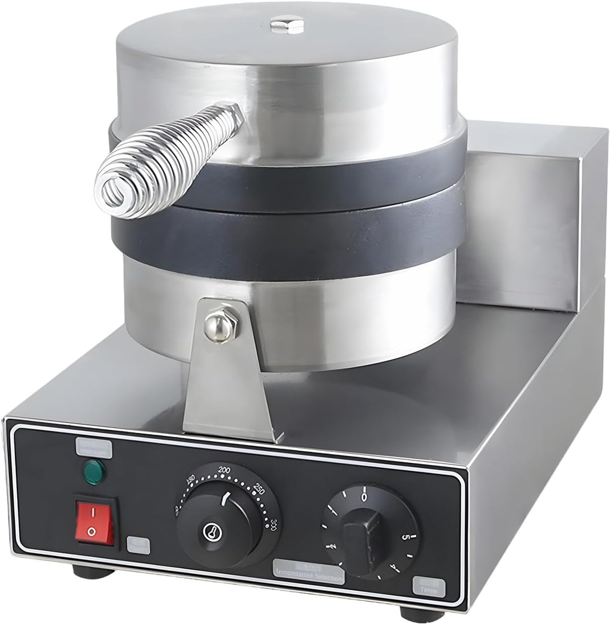 WEICNE, Macchine per Waffle, 1300 W, 11,3 cm, 250 °C, Nero, acciaio inox, timer
