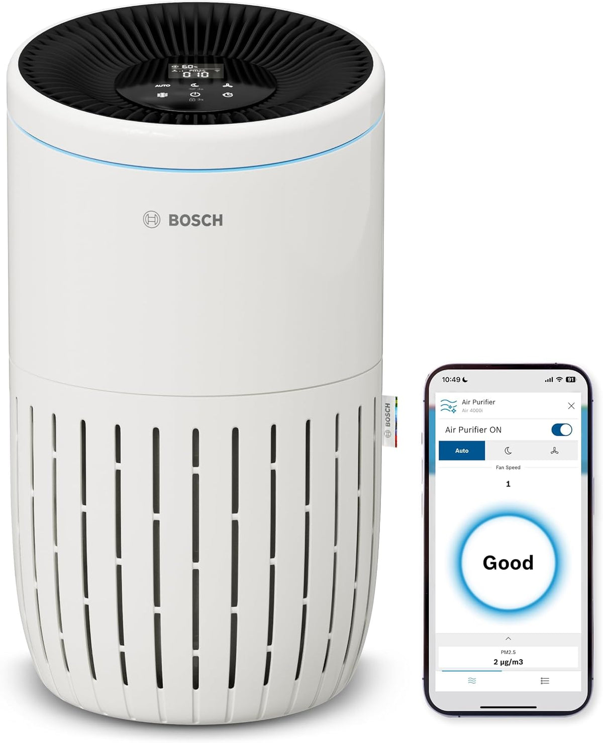 Bosch Thermotechnik, Purificatore d'aria, 62,5 m, Bianco, 3 in 1