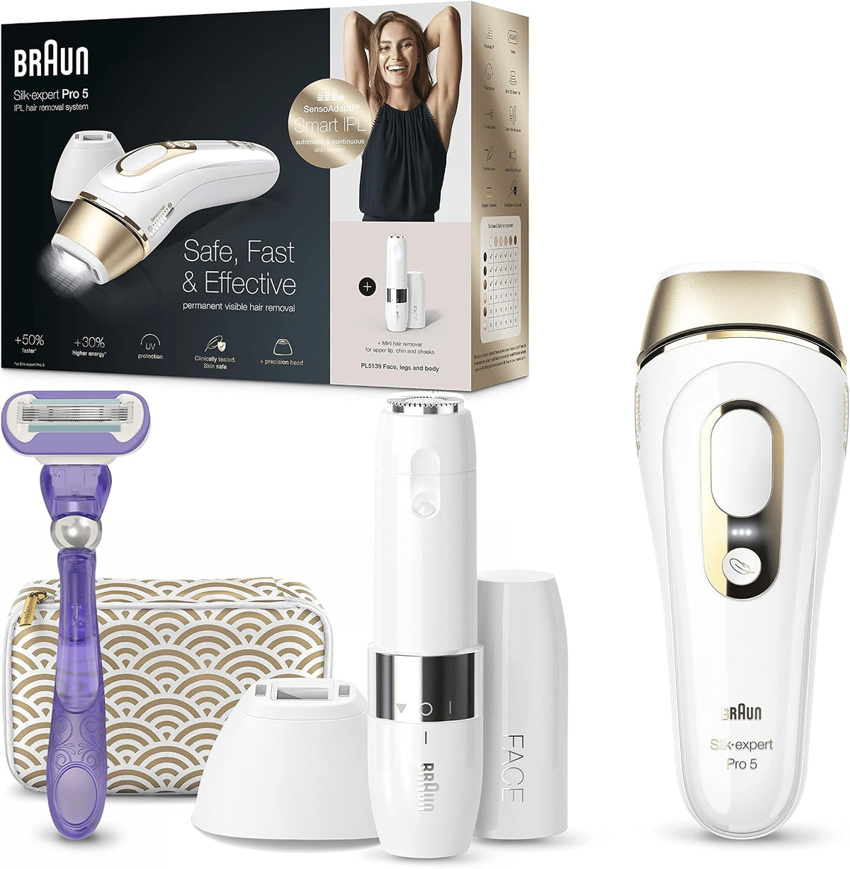 Braun, Epilatori a luce pulsata, PL5139, Marrone