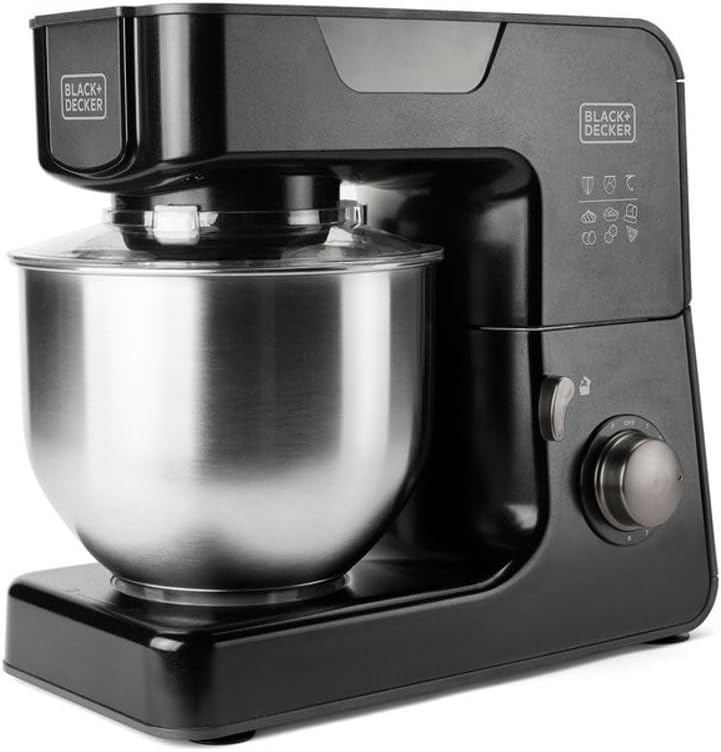 nextradeitalia, Impastatrice planetaria, 1000 W, 5,2 L, Nero