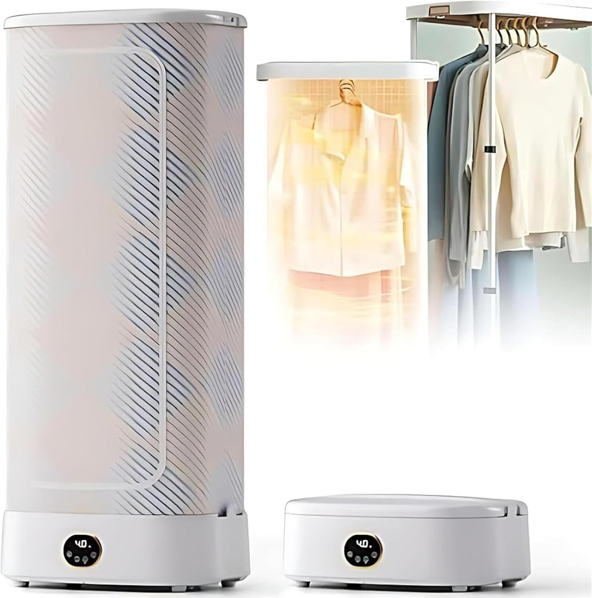 Armadio, JAVPTAV, 1000 W, 1310 MM, 200 MM, Bianco, alluminio, struttura pieghevole, telecomando