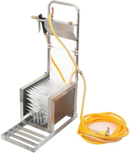 Spazzole per scarpe, 26 x 20 cm, 11,0 pollici, 14 kg, Argento, acciaio inox