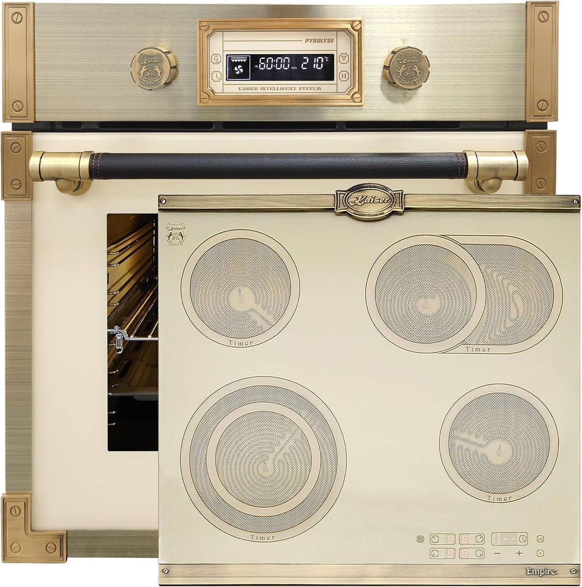 Kaiser, Piano cottura, 73 L, 60 cm, 16,5 × 27,0 cm, Nero, autopulizia, 9 funzioni