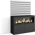 Skraut Home, Letto, 107 cm, 32 cm, 34 W, Nero, illuminazione LED, telecomando
