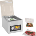 KumuJ, Macchine sottovuoto per alimenti, DZ-260C, 32 x 26 cm, 220 V, 120 W, Argento, acciaio inox