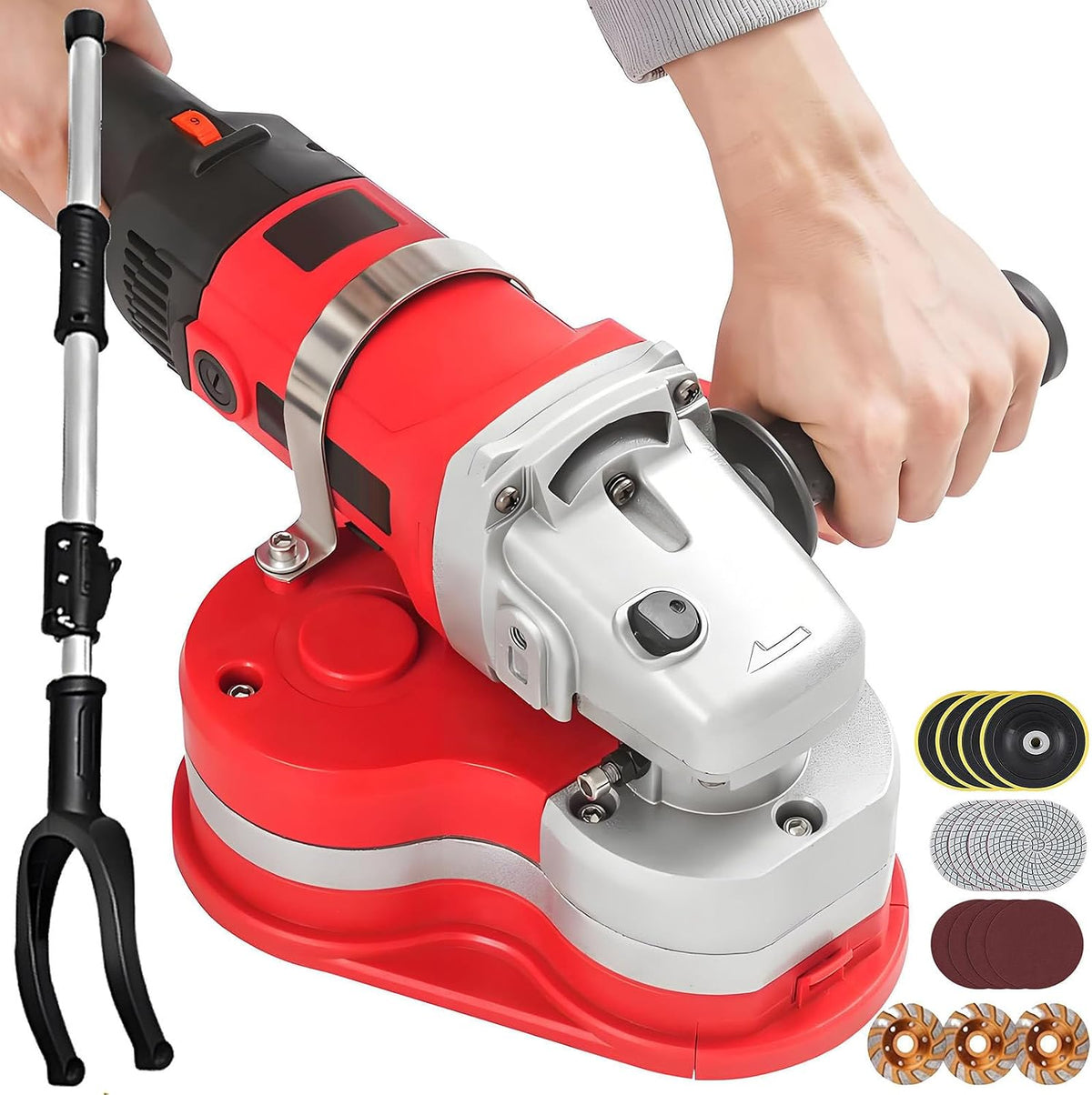 SHENGSHIYU, Lucidatrici per pavimenti, 2800giri/Min, 3800 W, 2800 giri/min, Argento, acciaio inox