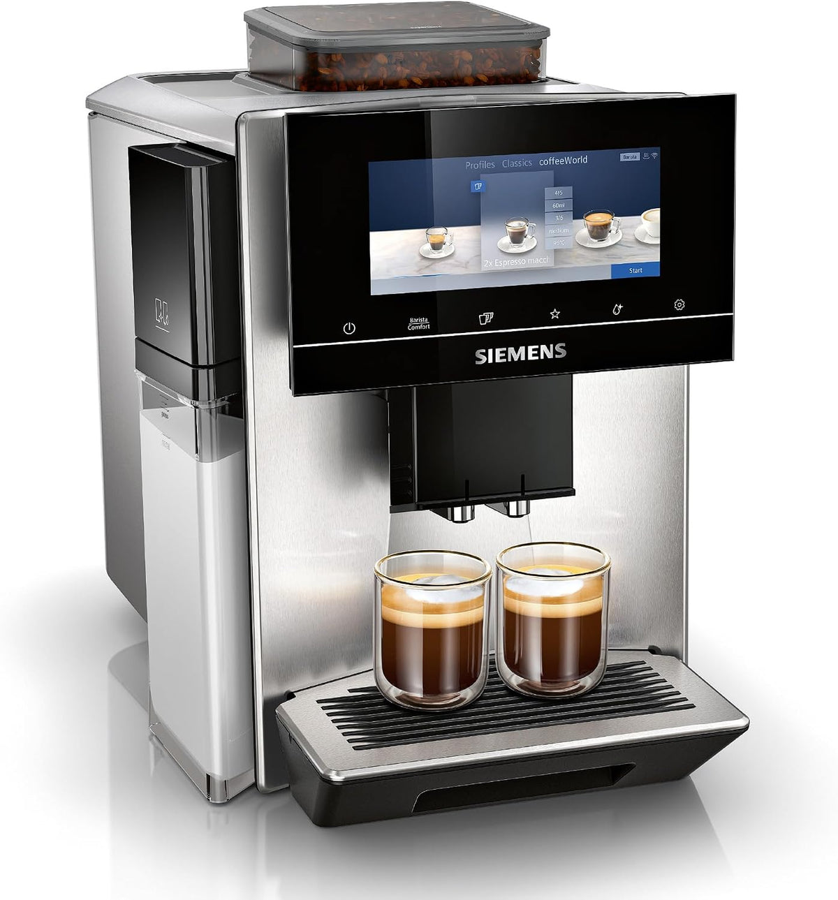 SIEMENS, Macchina da caffè, TQ903DZ3, Nero/Argento