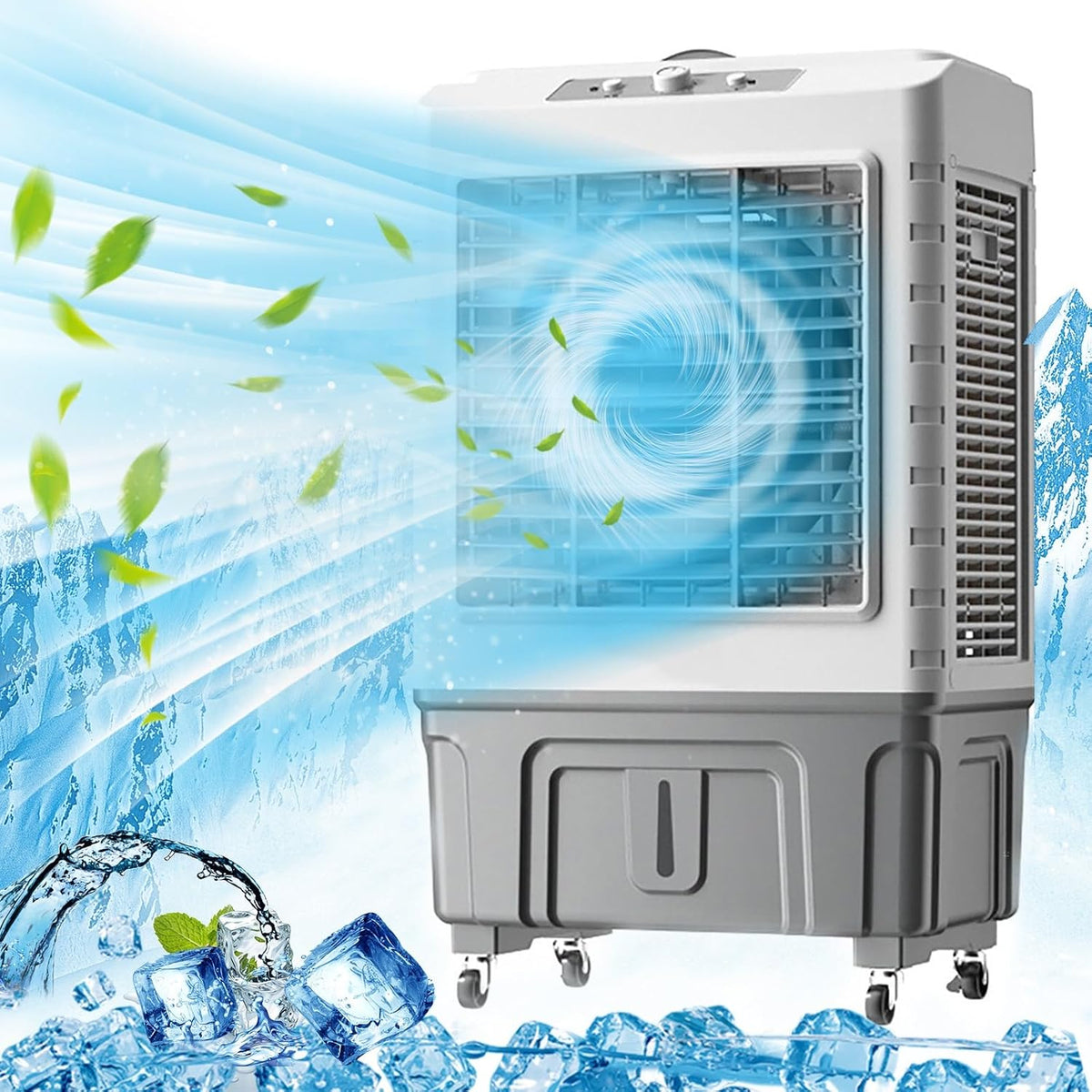 Raffrescatore evaporativo, 50x37x88 cm, 220 V, 150 W, Nero, 3 in 1