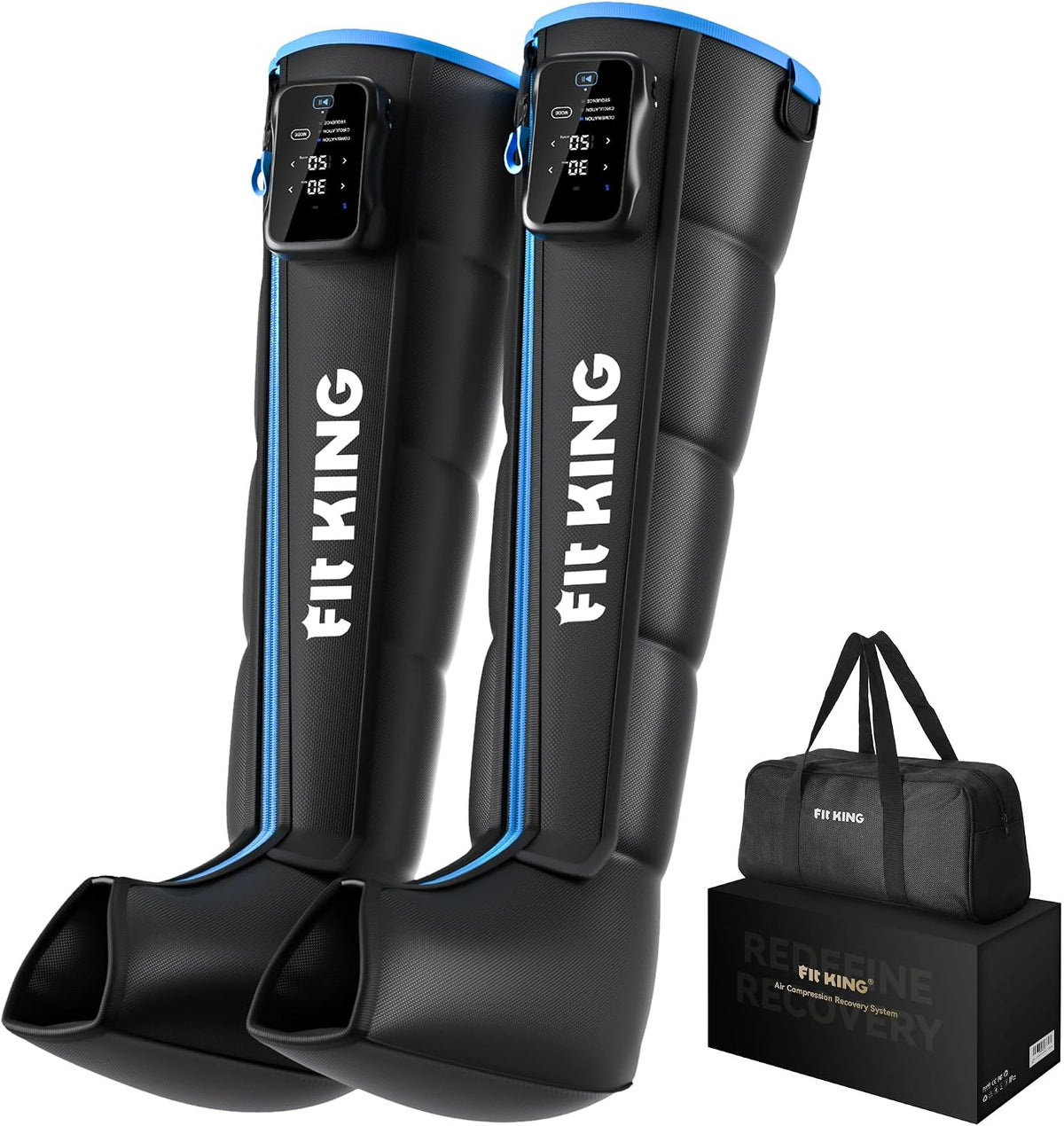 Massaggiatori elettrici per i piedi, FIT KING, Nero, Bluetooth, funzionamento senza fili