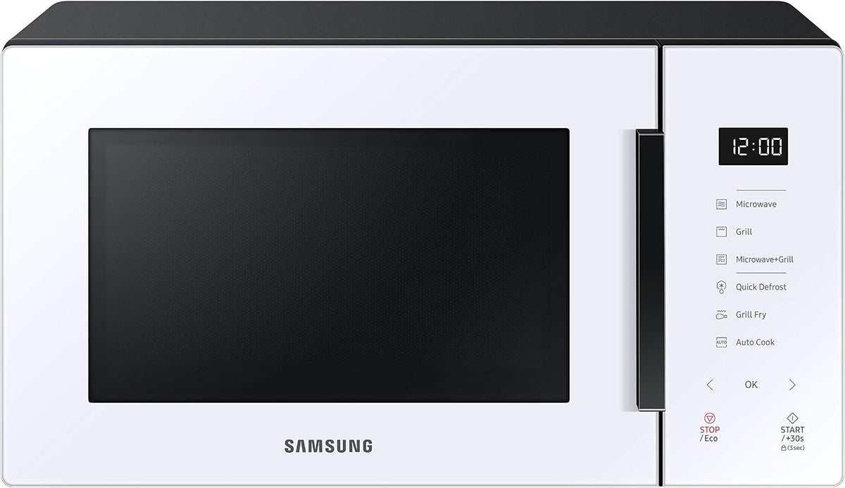 Forno a microonde, MG23T5018CW, Samsung, 23 L, 800 W, Bianco, funzione grill