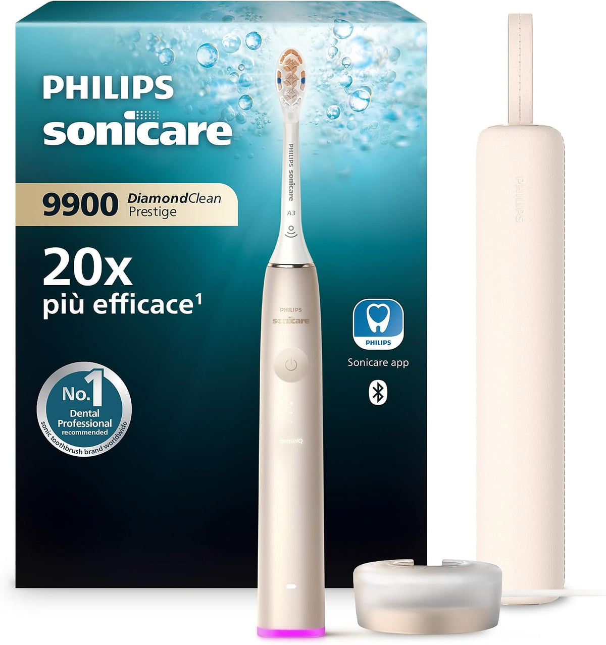 PHILIPS, Spazzolini a tecnologia sonica, HX9992/11, Nero, USB