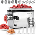 Anatole, Tritacarne, 1300 W, 35,5x 20x 2,5 cm, 12 mm, Argento, acciaio inox