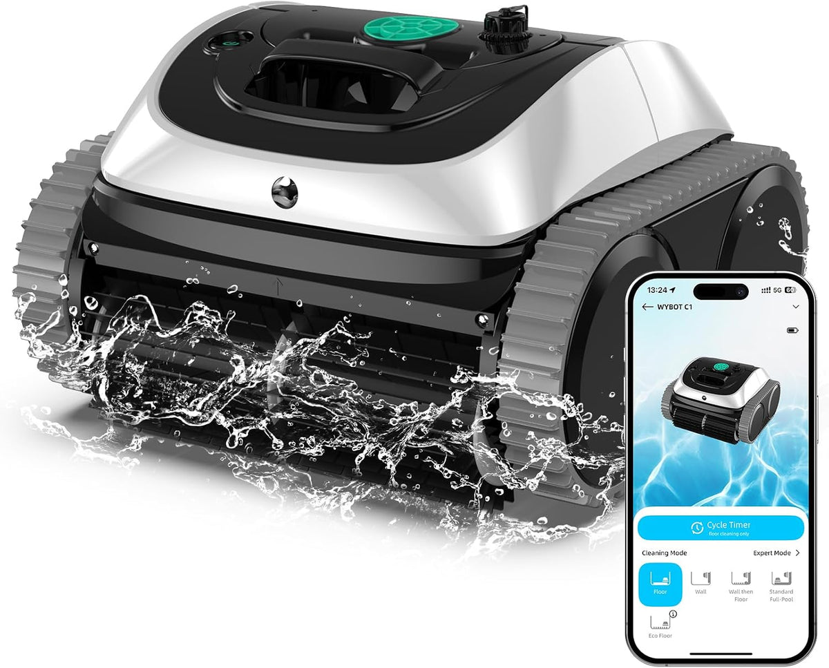 WYBOT, Pulitori automatici, Bianco, funzionamento senza fili