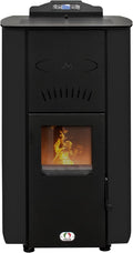 STUFE A PELLET ITALIA, Impianti di riscaldamento a pellet, 24 kW, 180 m, 7 L, Nero, Wi-Fi