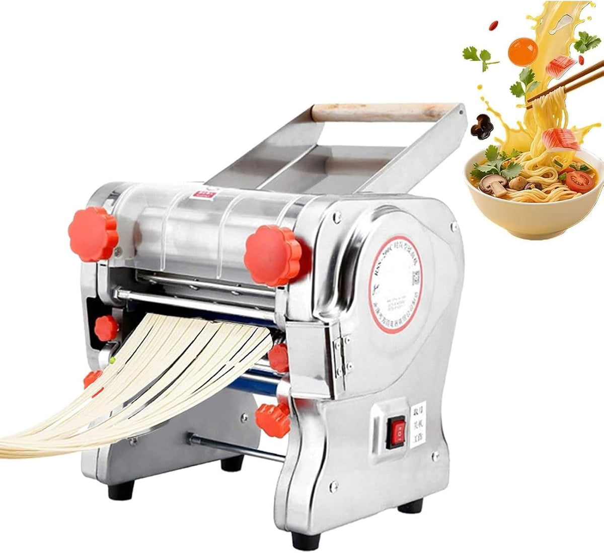 TONGDAJINBAO, Macchine per la pasta elettriche, 550 w, 20 mm, 3 mm, Argento, acciaio inox, 2 funzioni, 2 in 1