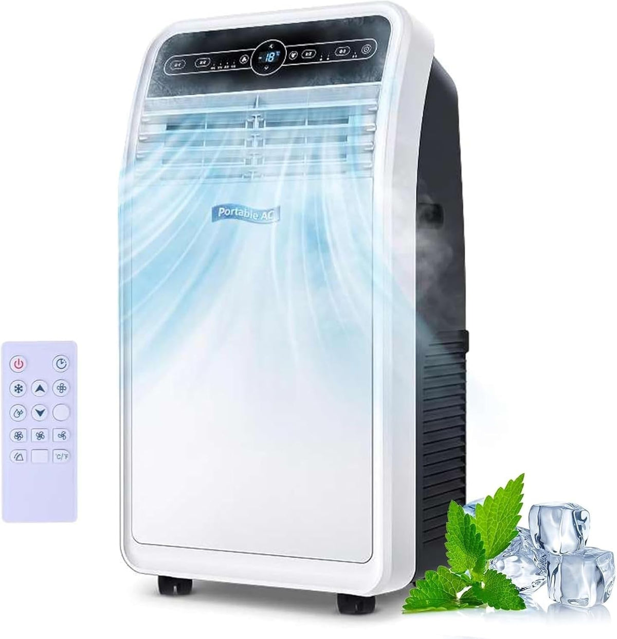 Condizionatore, 12000BTU, HUANQIN, 18000 BTU, 300 m³/h, Bianco, telecomando
