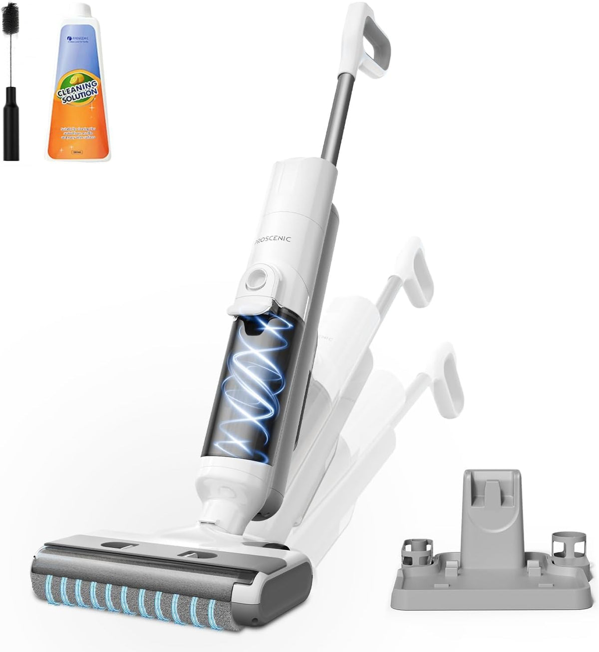 Aspirapolvere, F10, Proscenic, 1,3 L, 62 dB, Nero, autopulizia, funzionamento senza fili