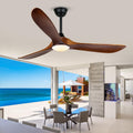 XSGDMN, Ventilatori da soffitto, 132 cm, 24 pollici, Bianco, telecomando, timer