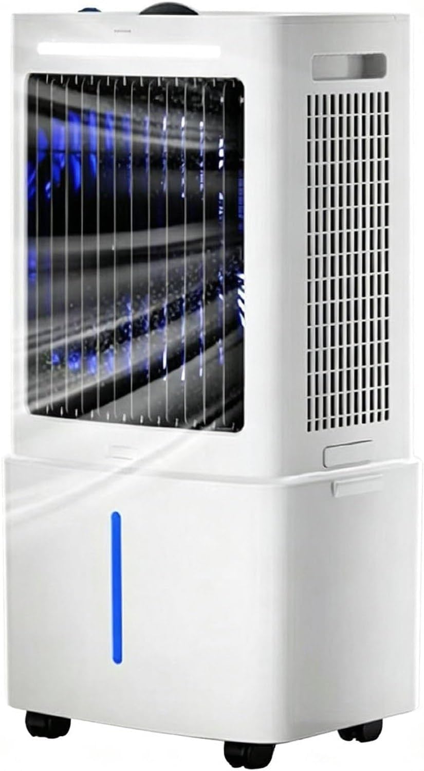 LCAIHONG, Condizionatore portatile, 78 cm, 39 x 34 x 78 cm, 2000 m³/h, Bianco, telecomando, timer