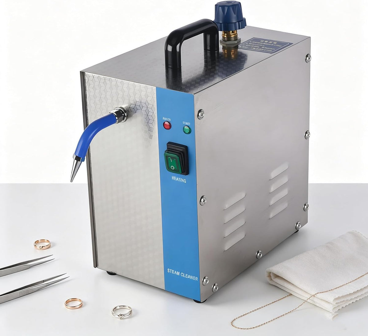 GESAIDES, Pulitore a vapore, 2 litri, 1300 W, 4 kg, Argento