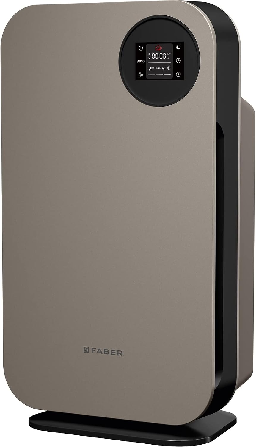 FABER, Purificatore d'aria, 32 cm, Bianco, telecomando, filtro HEPA