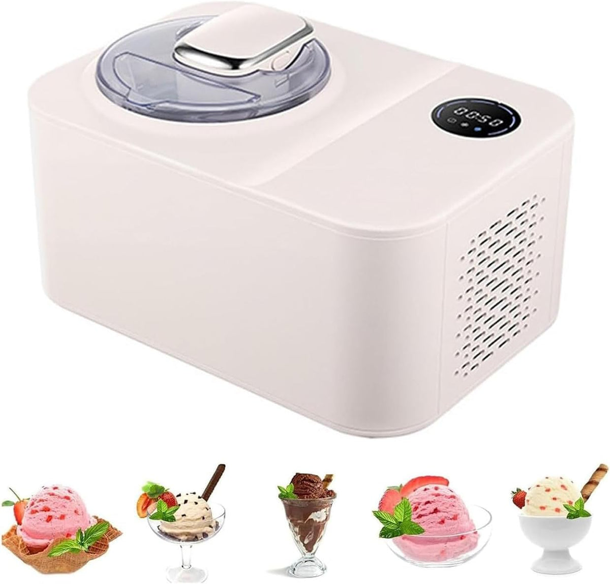 GYQSSD, Gelatiera, 1,2 L, 110 W, 220 V, Argento, acciaio inox