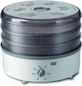 Stöckli, Essiccatori per alimenti, 600 W, 30-70°C, 28 cm, Argento/Bianco, acciaio inox, illuminazione LED, timer
