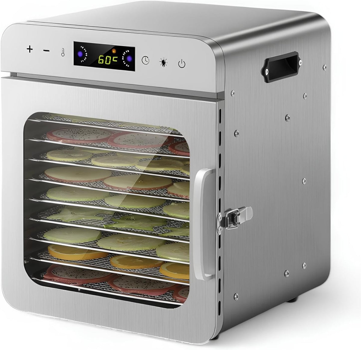 RESTEQ, Essiccatori per alimenti, 400 W, Argento, acciaio inox