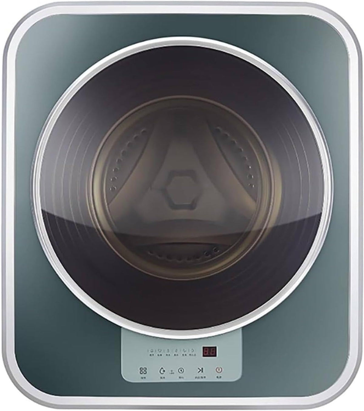 XDLYWUZIQ, Lavatrice, 3 Kg, 605x415x650 mm, 100 W, Bianco, acciaio inox, illuminazione LED, autopulizia, motore inverter