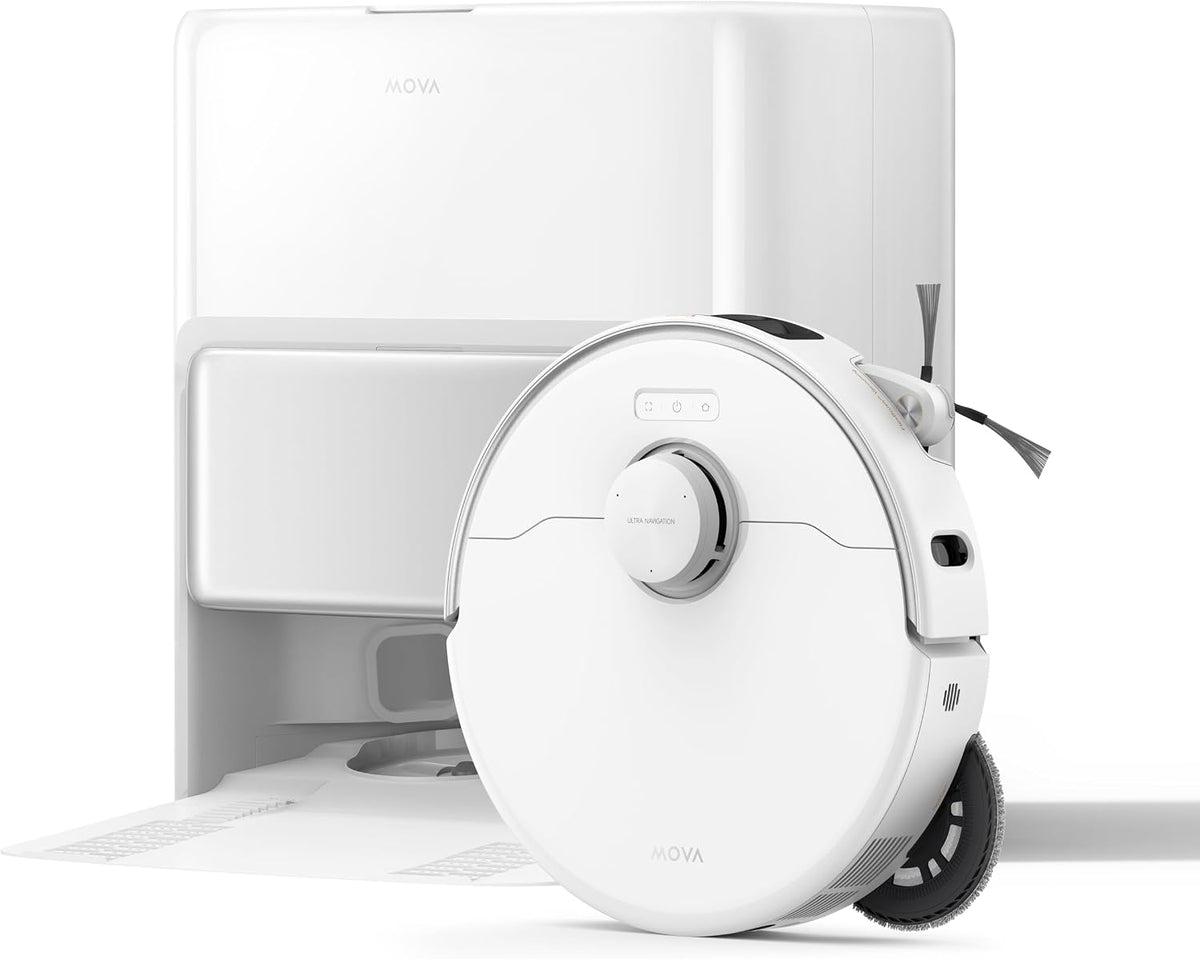 MOVA, Robot aspirapolvere, P50, Nero, illuminazione LED, autopulizia