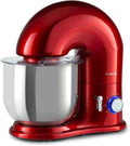 KLARSTEIN, Robot da cucina, 7 L, 1800 W, Argento/Rosso, acciaio inox, vano contenitore