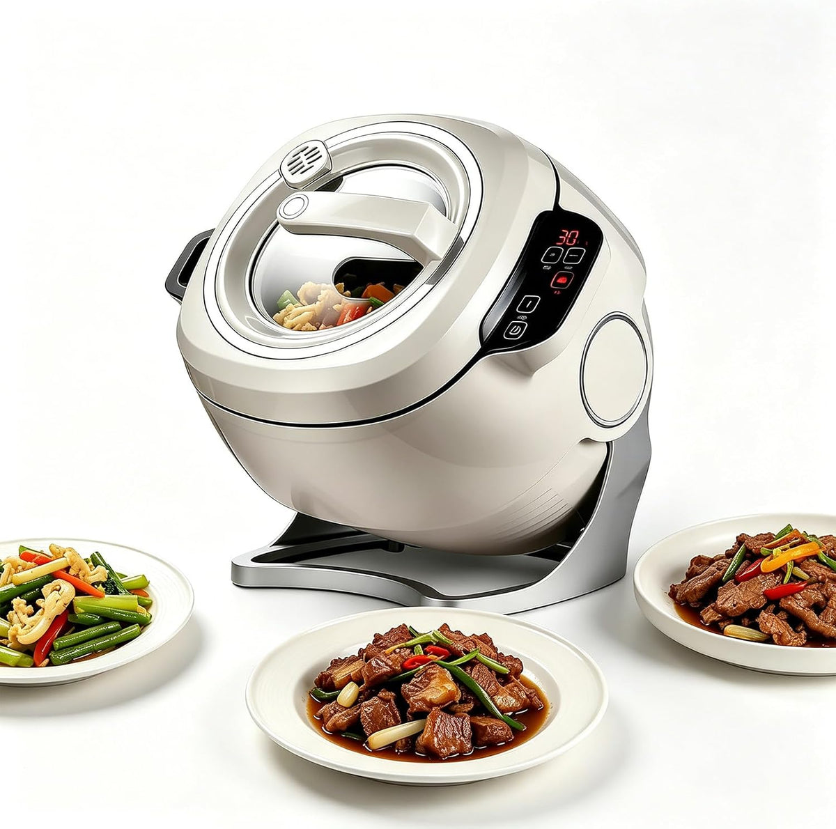 ORIDLECTAL, Robot da cucina, 310 × 370 × 365 mm, 6 L, 2000 W, Nero, autopulizia
