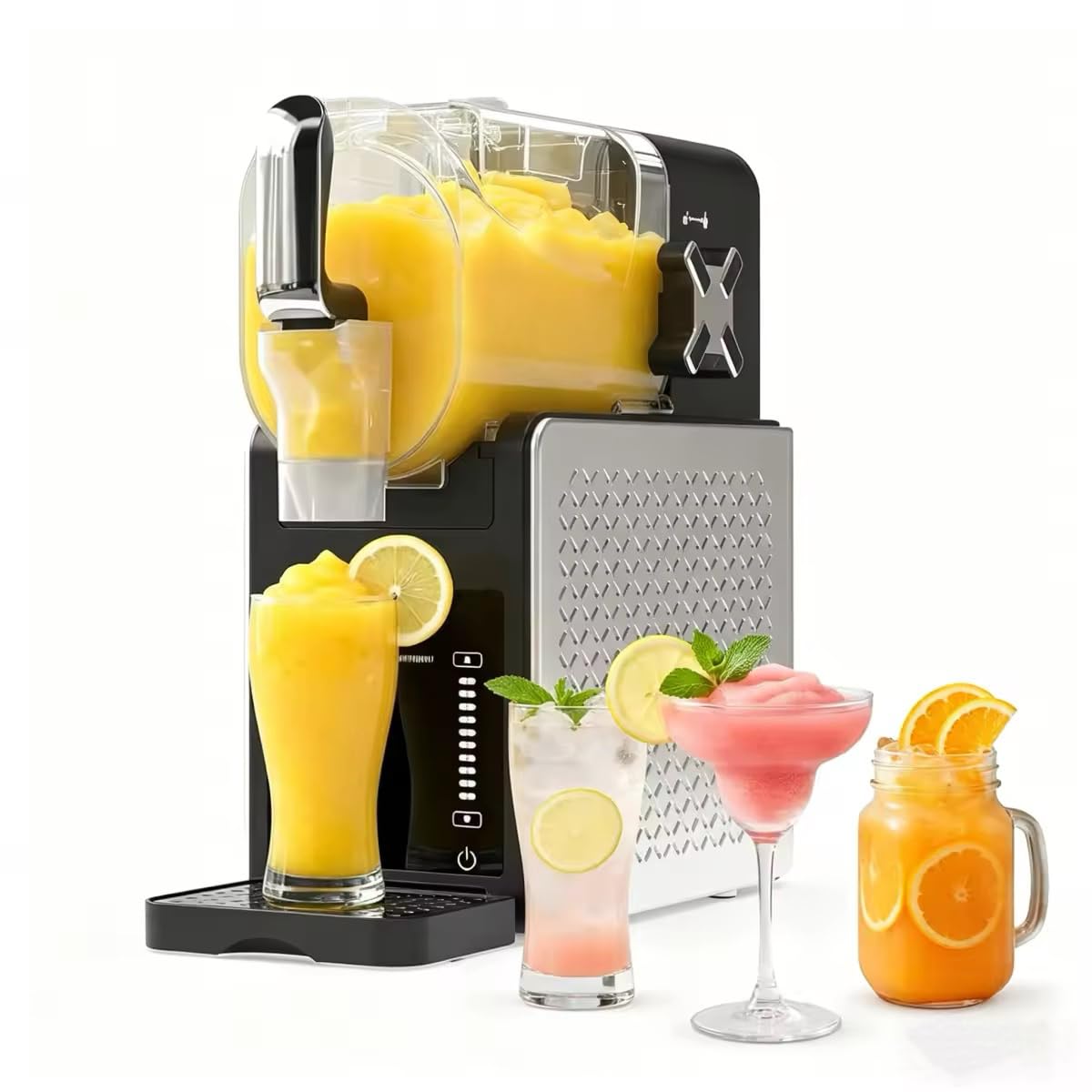 RBFGYIOP, Gelatiera, 1,9 L, 45 dB, Nero, illuminazione LED, autopulizia