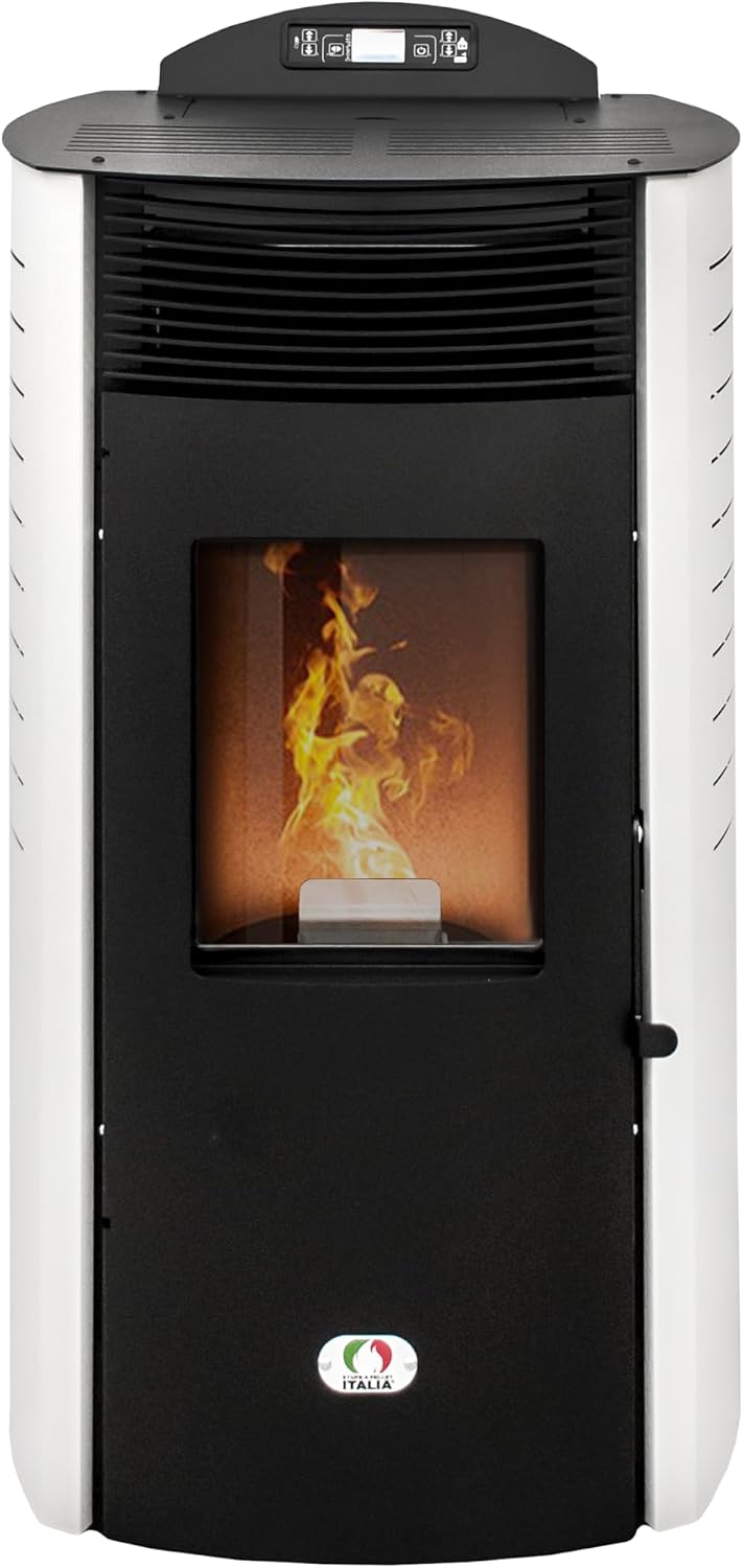 STUFE A PELLET ITALIA, Impianti di riscaldamento a pellet, 18 kW, 180 m, 125 kg, Bianco