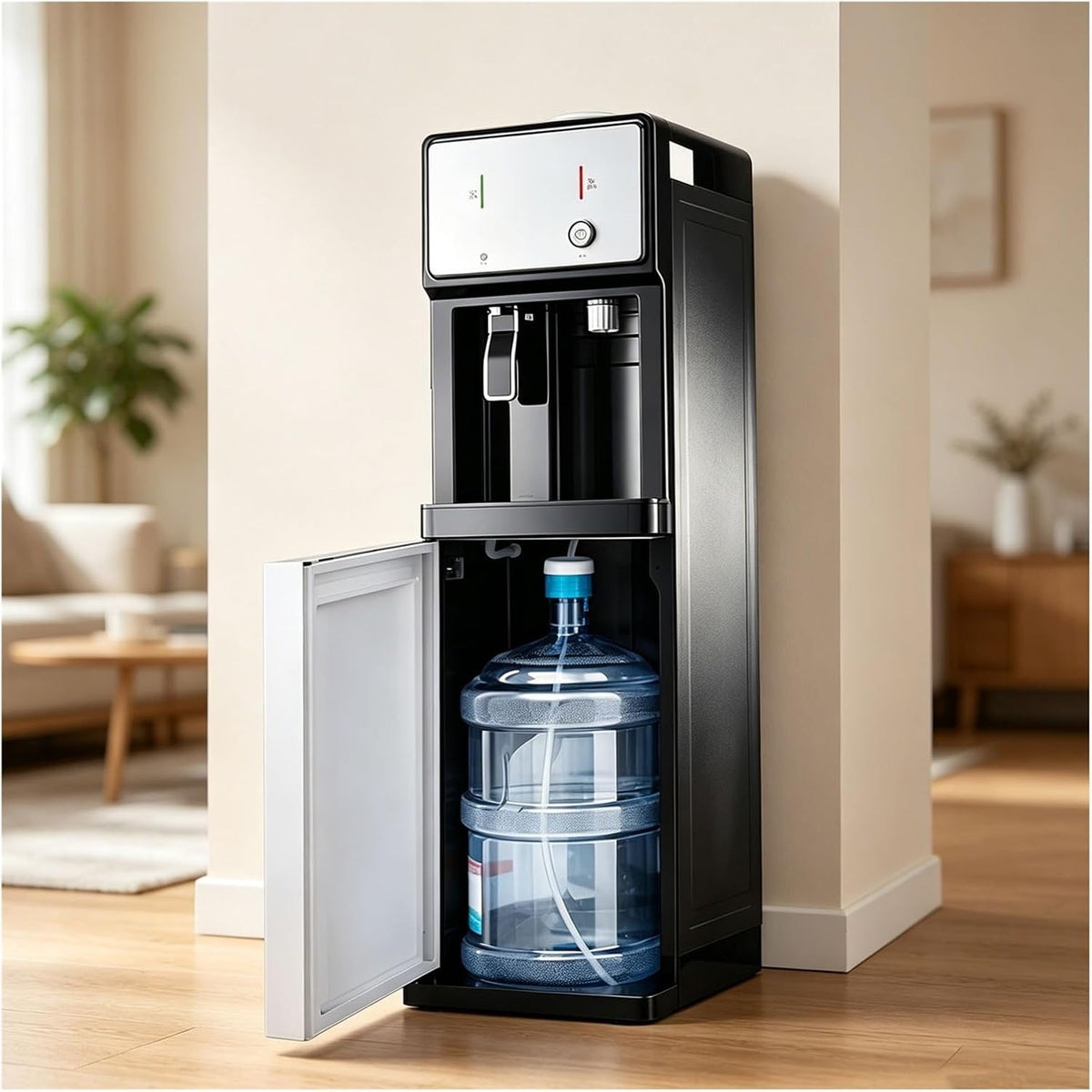 Distributori di acqua calda, 18 litri, 2 cm, Nero, acciaio inox