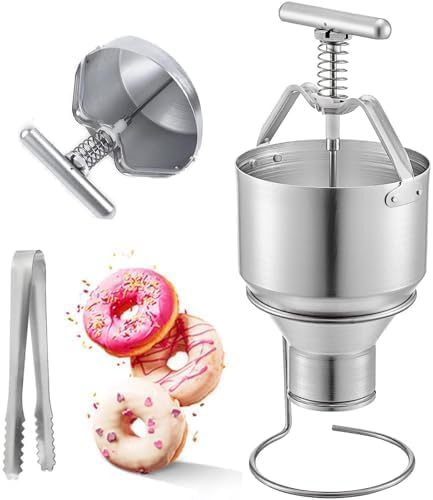 Macchine per ciambelle, 3 litri, 90 mm, 420 mm, Nero, acciaio inox