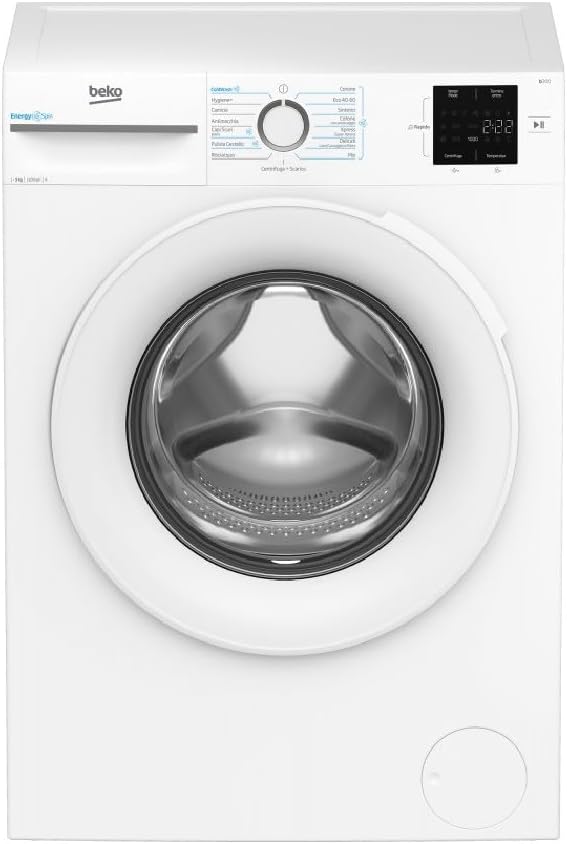 Beko, Lavatrice, BMWU3921W, 9 kg, 30 °C, Bianco, motore inverter