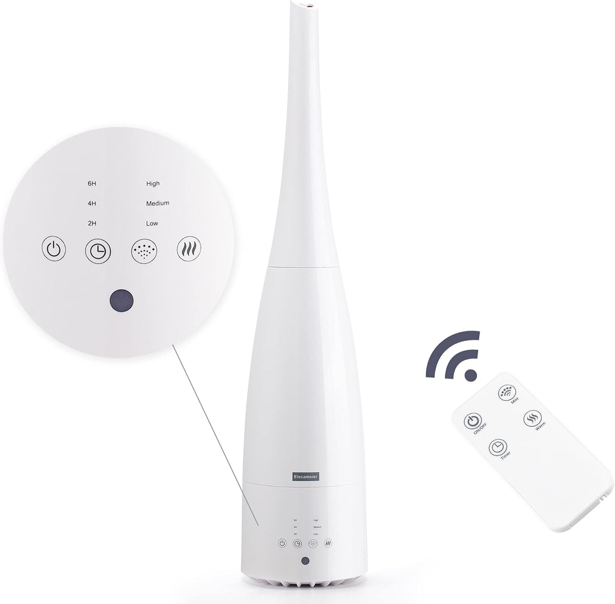 Elecameier, Letto, 2.3 L, 25 dB, 120 V, Grigio, telecomando