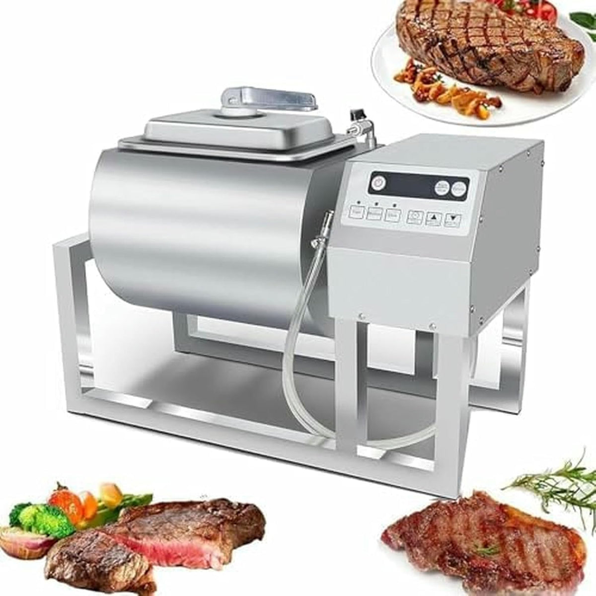 Macchine sottovuoto per alimenti, 610 x 315 x 370 mm, 18 litri, 30 W, Argento, acciaio inox
