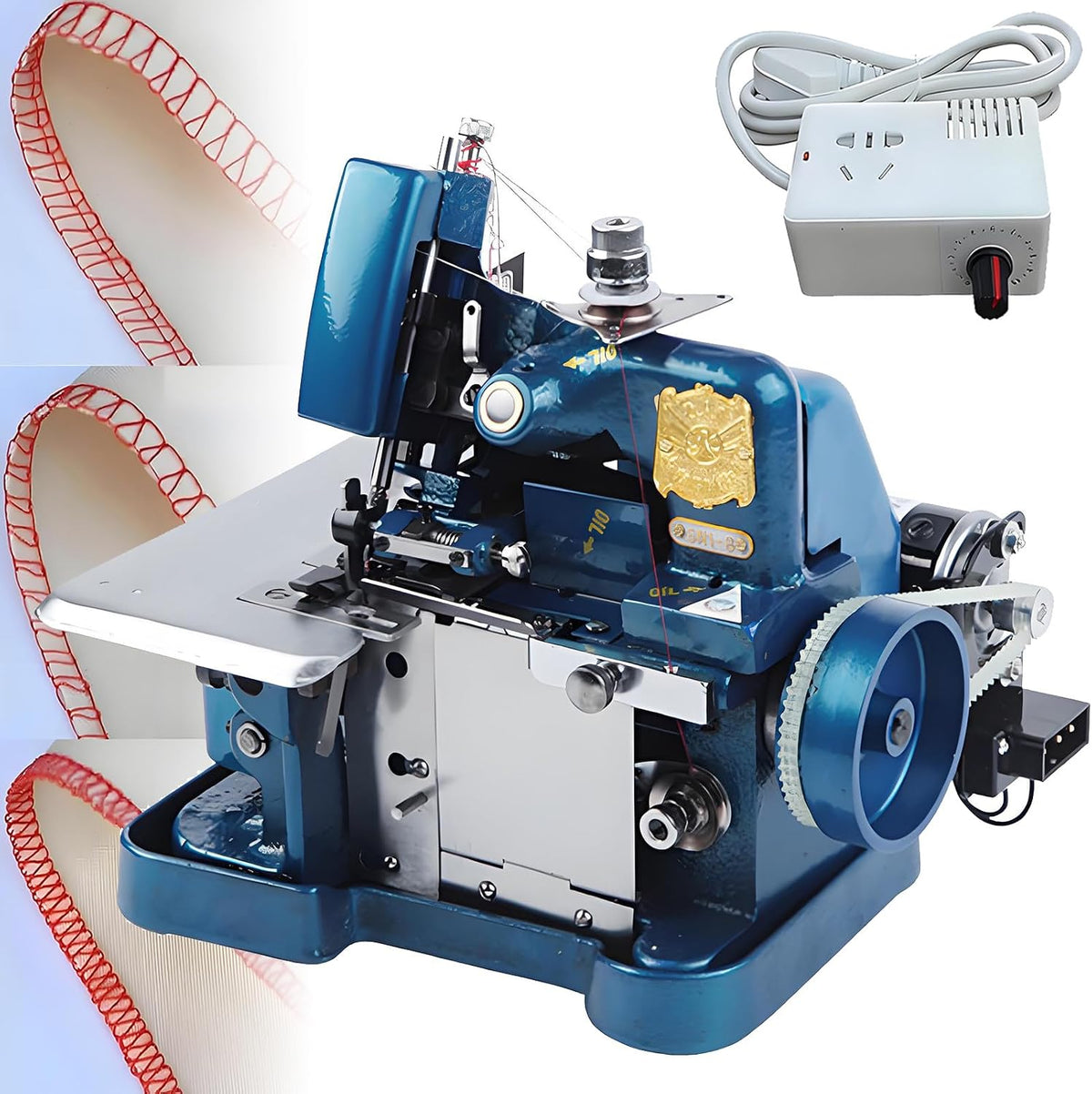 SHENGSHIYU, Macchine da cucire a controllo elettronico, 250 W, 3 mm, 4 mm, Blu