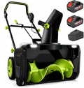 SHUMIAO, Frese da neve, 40 V, 3500 W, 50 cm, Nero, illuminazione LED, funzionamento senza fili