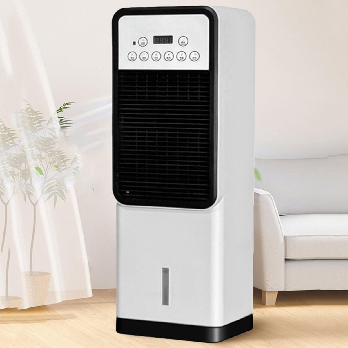 GUOGHUI, Condizionatore portatile, 12000 BTU, 70 cm, 220 V, Bianco, telecomando, timer